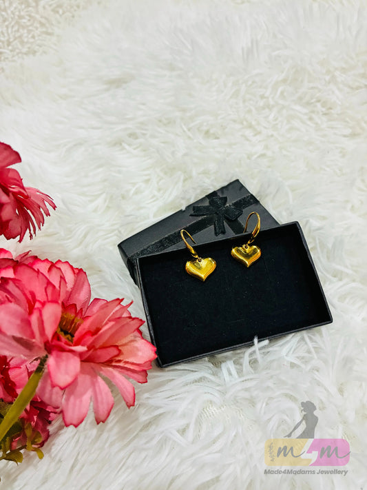 18K Gold Plated Elegant Color Heart Shaped Earrings Made4Madams