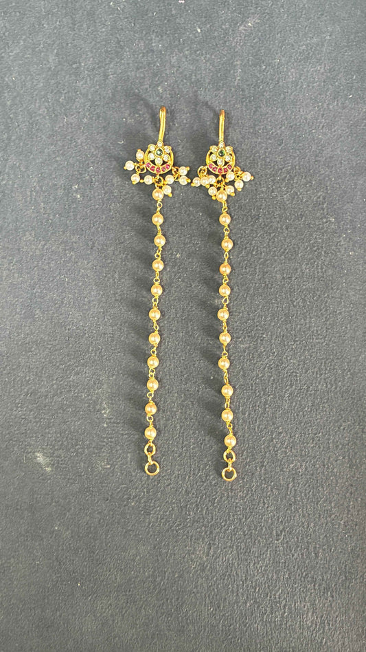 Handmade Matilu cum Champaswaralu with Chandbali Style & Swarovski pearls