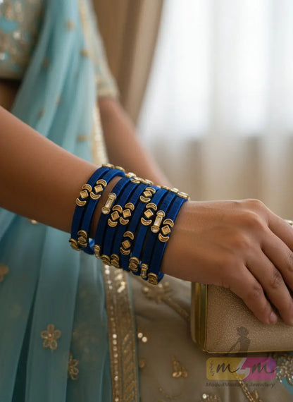 Royal Silk Thread Elegant Bangles - 4 Set Made4Madams