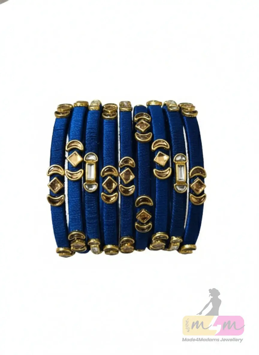 Royal Silk Thread Elegant Bangles - 4 Set Made4Madams