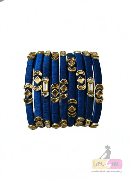 Royal Silk Thread Elegant Bangles - 4 Set Made4Madams
