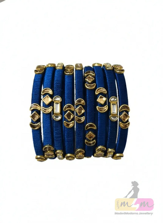 Royal Silk Thread Elegant Bangles - 4 Set Made4Madams