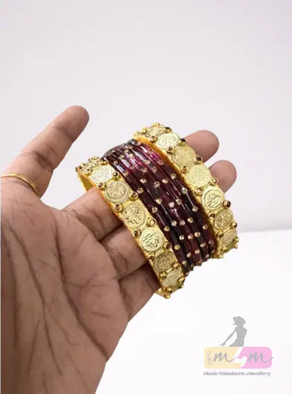 Heritage Gold Coin Bangles - 2 Set Made4Madams