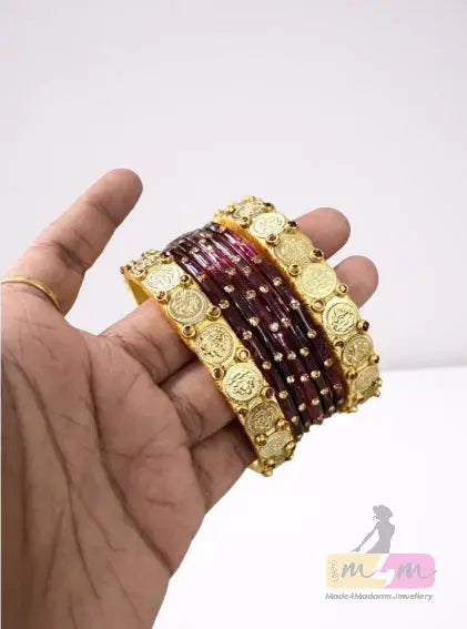 Heritage Gold Coin Bangles - 2 Set Made4Madams