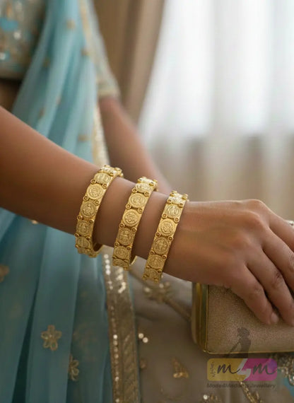 Heritage Gold Coin Bangles - 2 Set Made4Madams