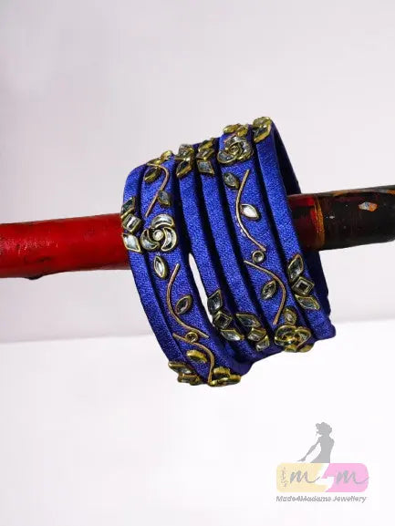 Graceful Traditional Silk 6 Bangle Set Made4Madams