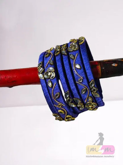 Graceful Traditional Silk 6 Bangle Set Made4Madams