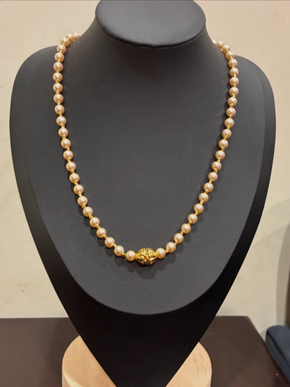 Handmade-Premium Swaroski Pearls single layer with micro gold ball Made4Madams