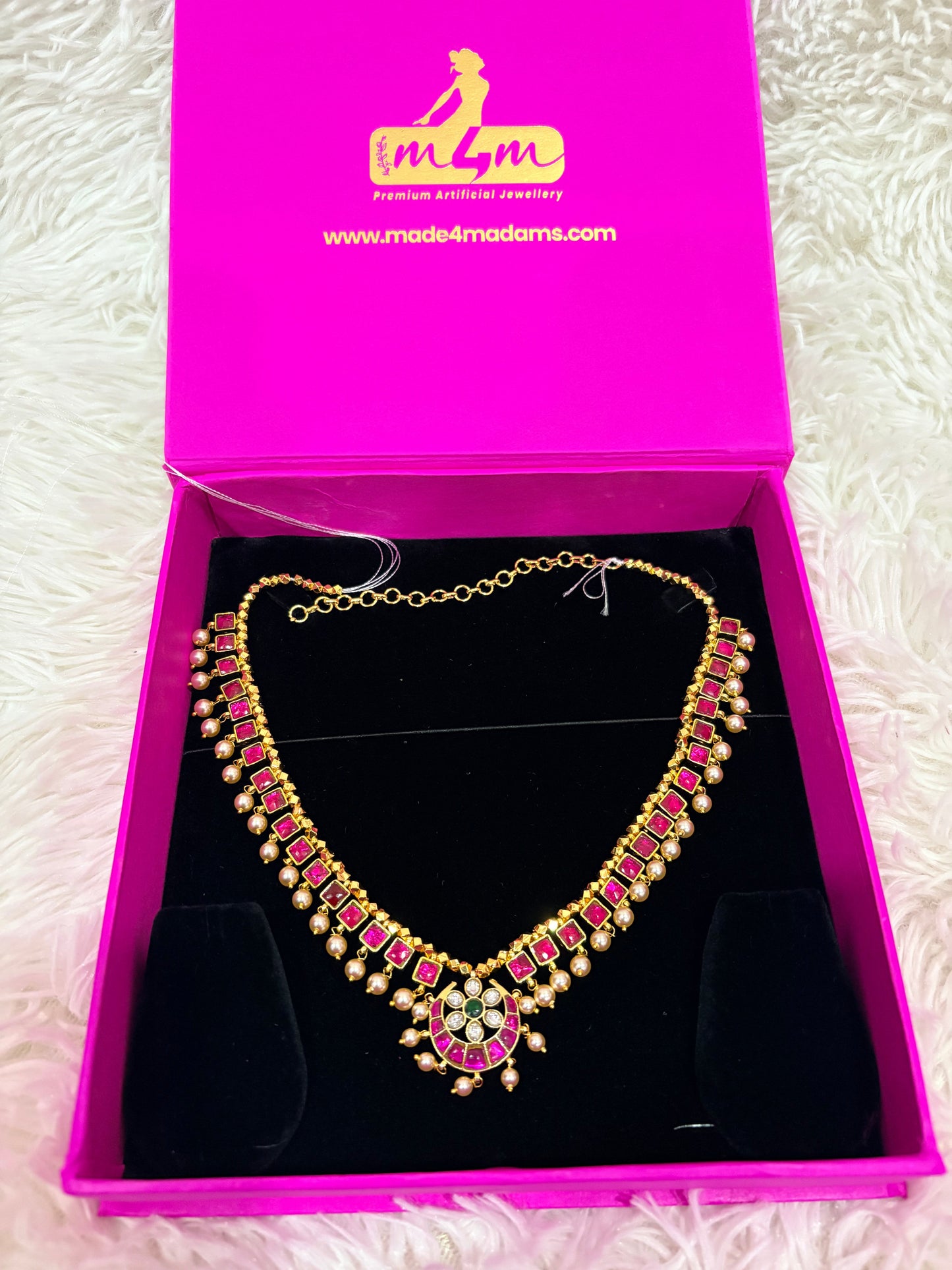 2 - Telangana Traditional Gundla Haram - Handmade and Micro Gold Plated Made4Madams