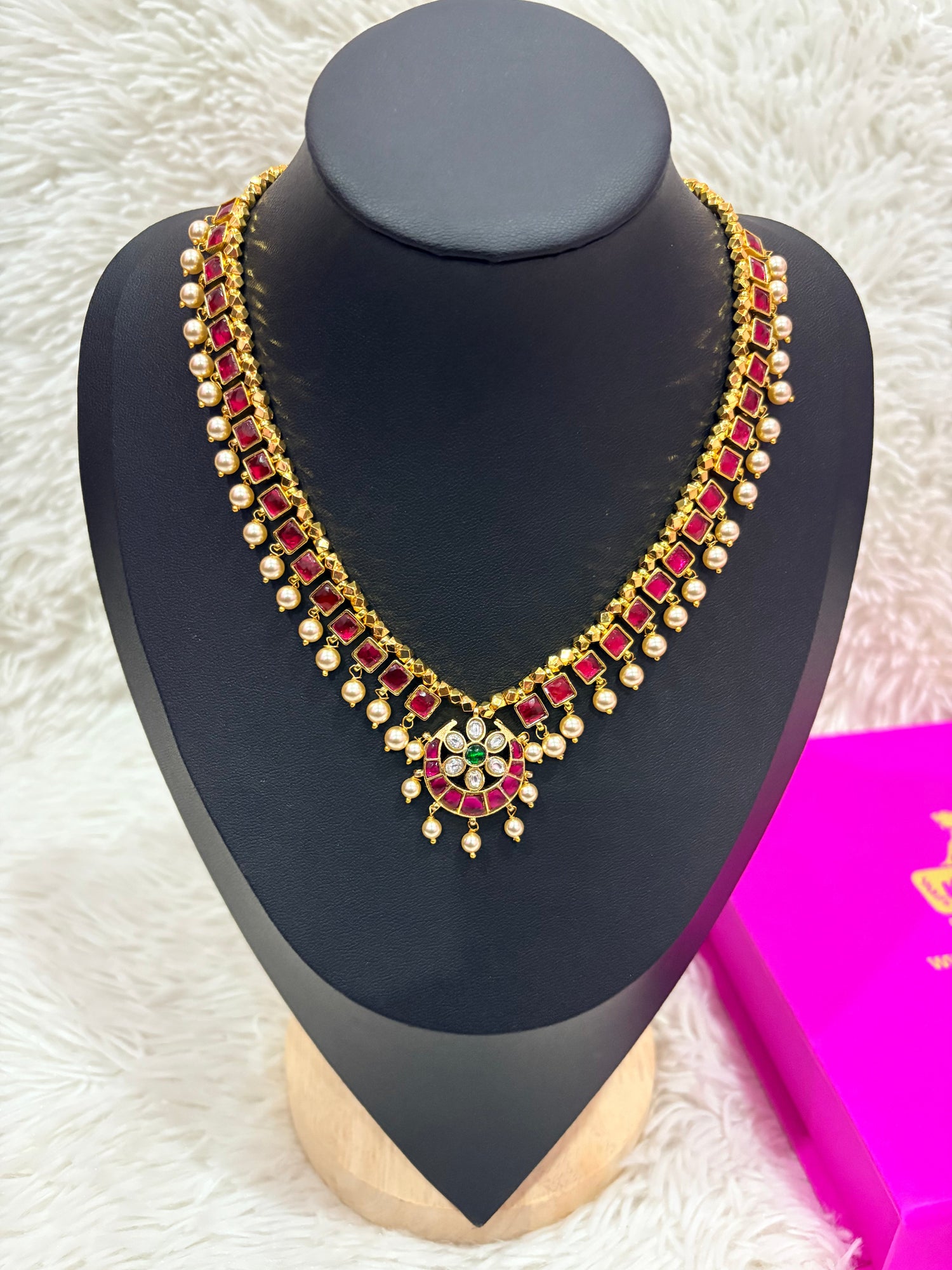2 - Telangana Traditional Gundla Haram - Handmade and Micro Gold Plated Made4Madams