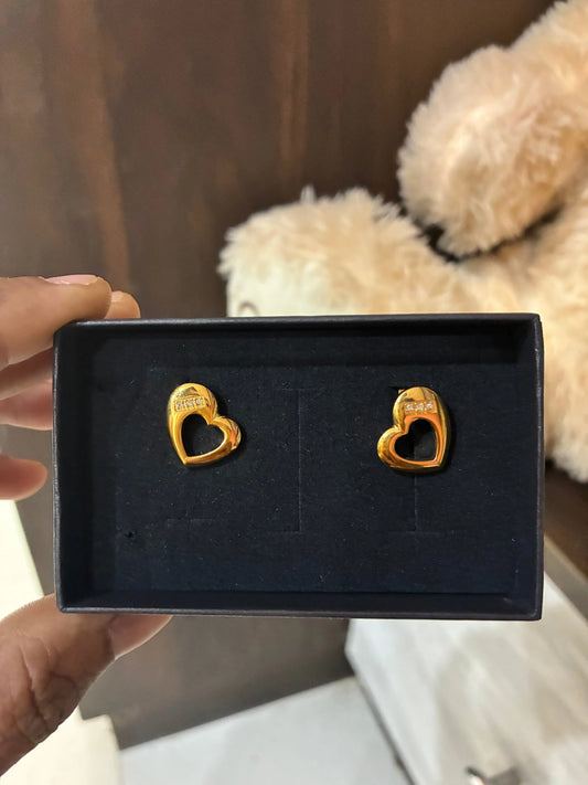 Luxury Heart Shape Stud Earrings-Non tarnish, Waterproof Made4Madams