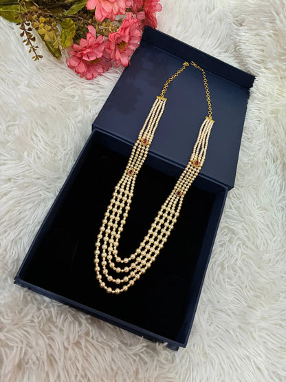 Classic 4-Strand original Swaroski Pearl Haram Necklace Made4Madams