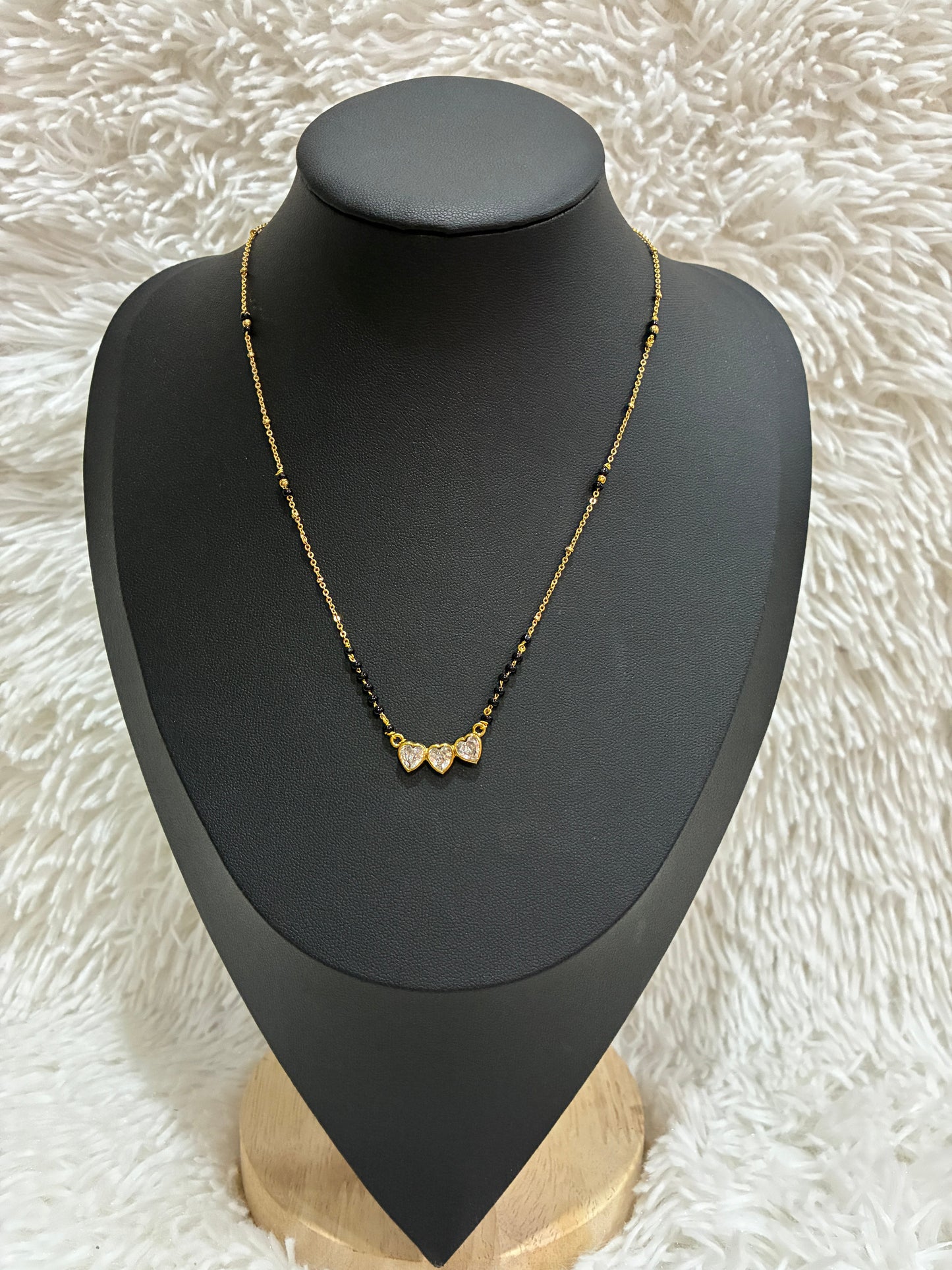 High Quality Micro gold plated with modern locket black bead chain Made4Madams