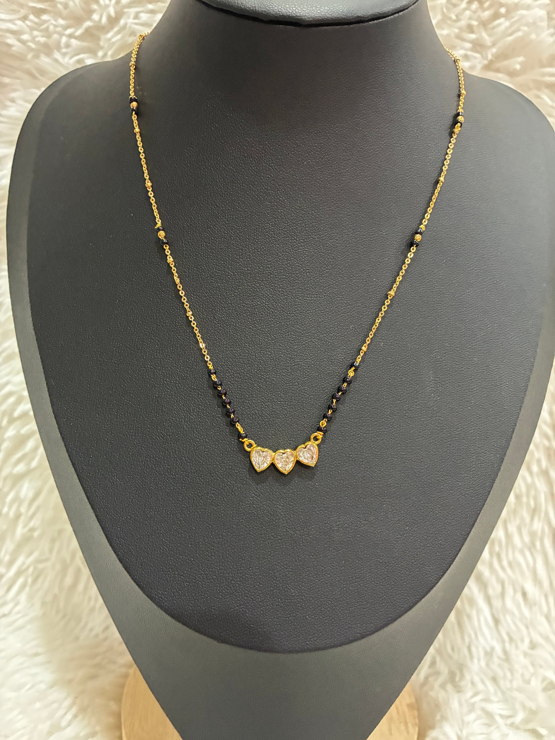 High Quality Micro gold plated with modern locket black bead chain Made4Madams