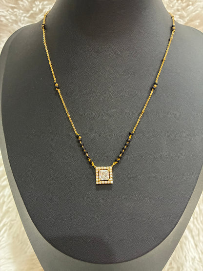 Micro gold plated chain with modern black bead chain Made4Madams