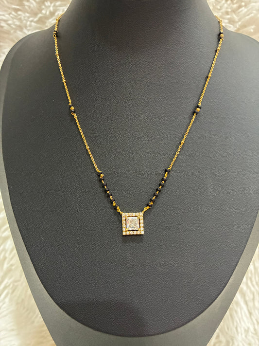 Micro gold plated chain with modern black bead chain Made4Madams