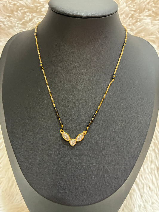 Micro gold plated chain with modern black bead chain Made4Madams