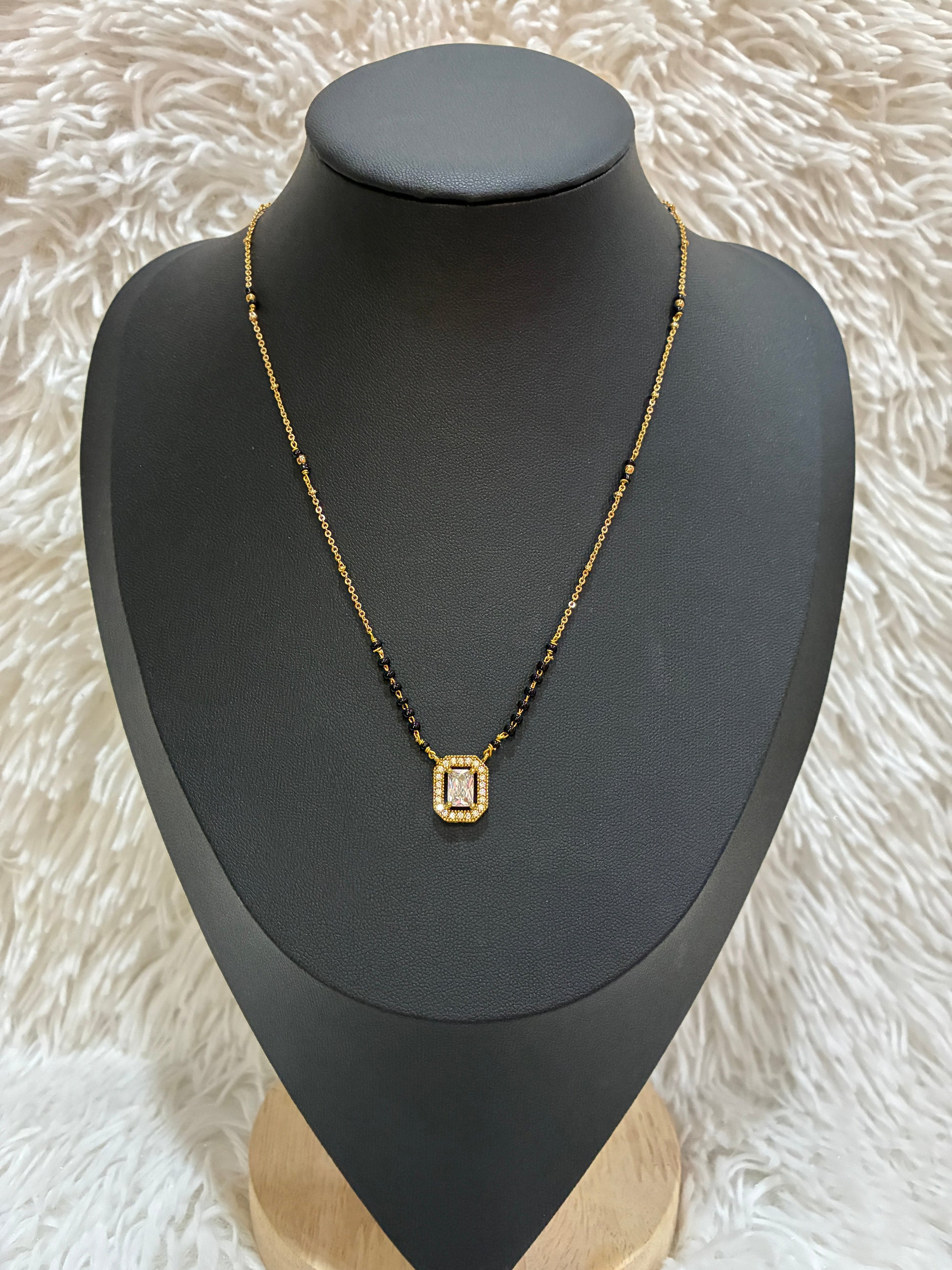 Micro gold plated chain with modern black bead chain Made4Madams