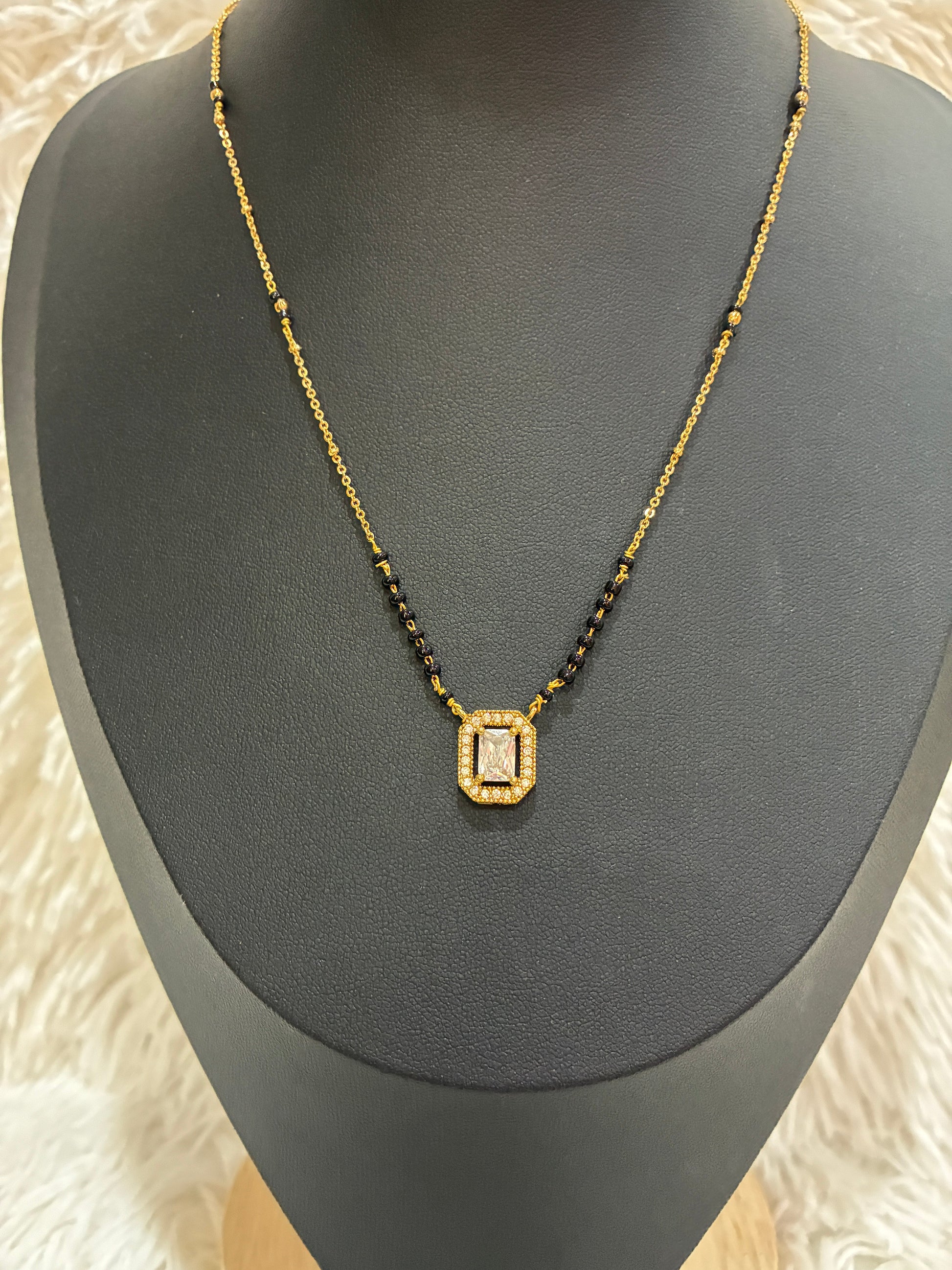 Micro gold plated chain with modern black bead chain Made4Madams