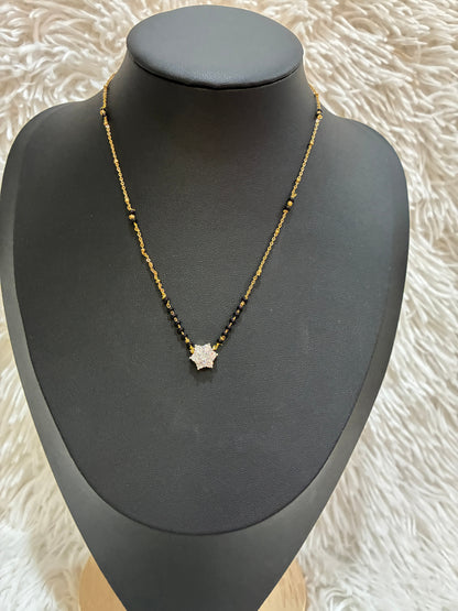 High Quality Micro gold plated chain with modern stonned black bead chain Made4Madams