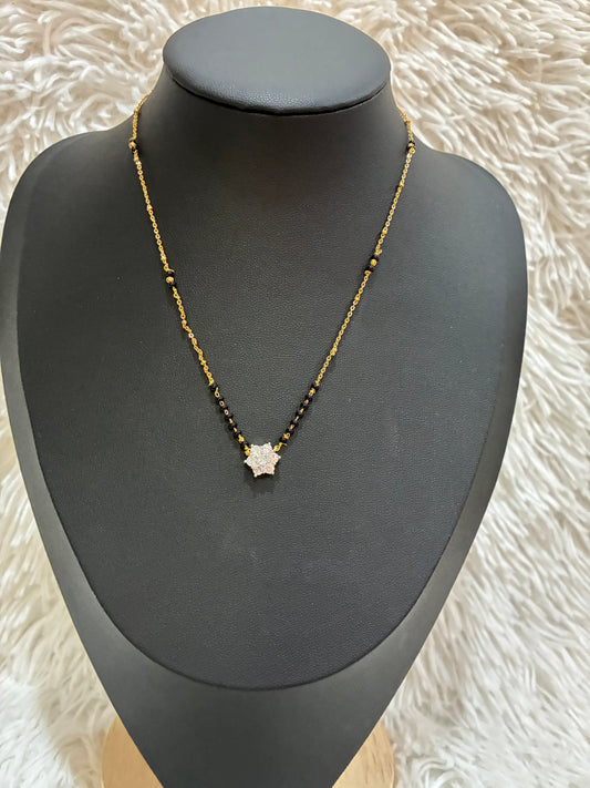 High Quality Micro gold plated chain with modern stonned black bead chain Made4Madams