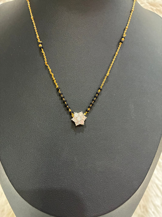 High Quality Micro gold plated chain with modern stonned black bead chain Made4Madams