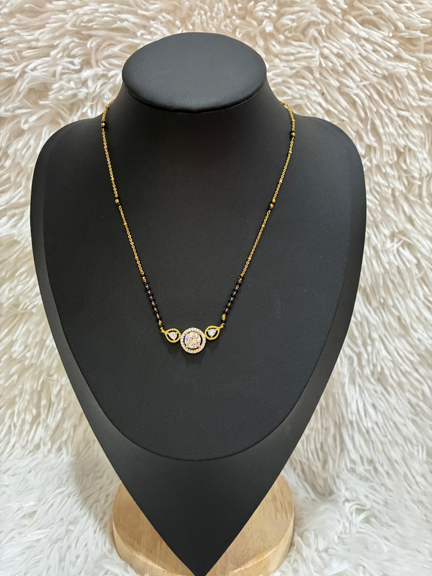 High Quality Micro gold plated with modern black bead chain Made4Madams