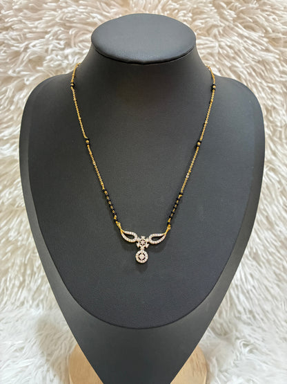 High Quality Micro gold plated chain with modern locket black bead chain Made4Madams