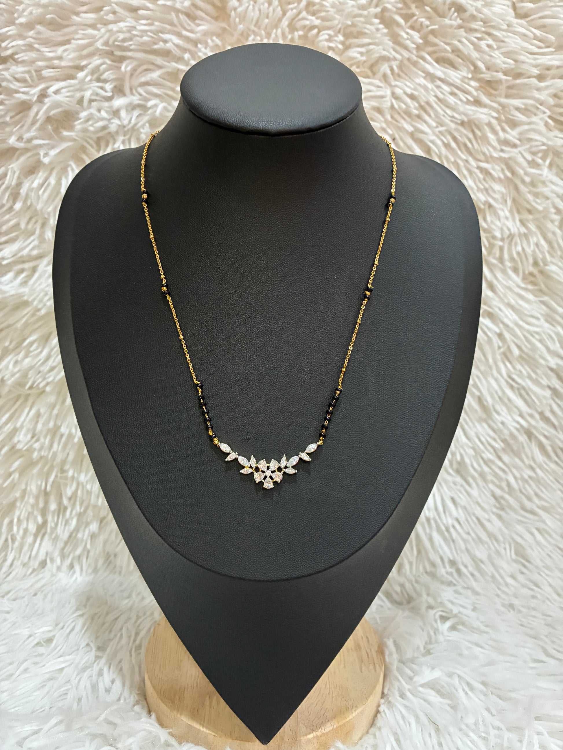 High Quality Micro gold plated with modern locket black bead chain Made4Madams