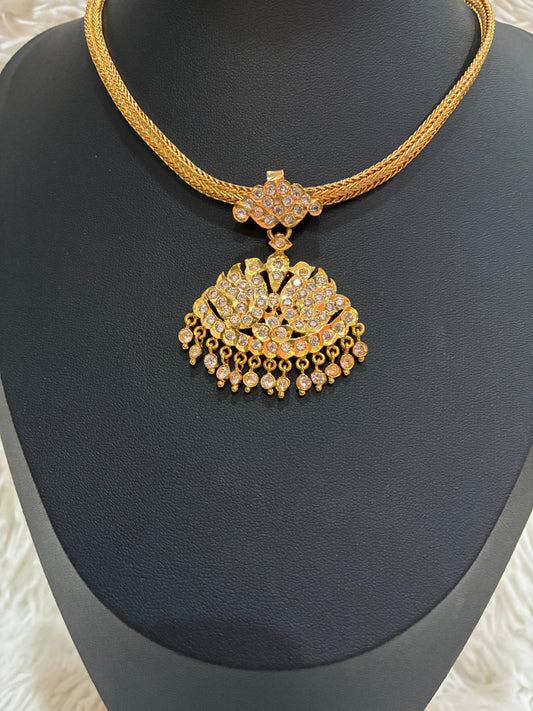 Traditional Micro Gold Plated Nanu with Swan Pendant Made4Madams
