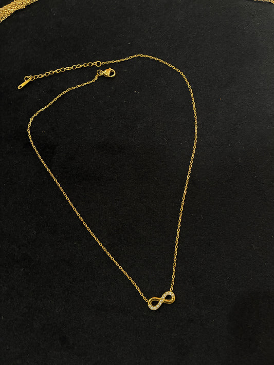18K Gold Plated Infinity Simple Style | Waterproof | Non Tarnish Pendant Chain Made4Madams