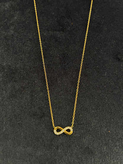 18K Gold Plated Infinity Simple Style | Waterproof | Non Tarnish Pendant Chain Made4Madams