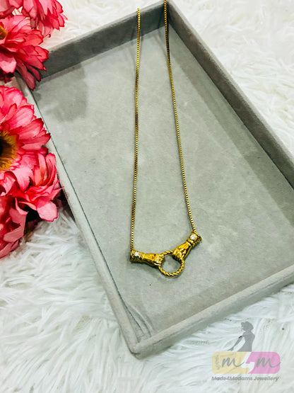 Safety Clasp Closure Necklace 18K Gold Plated Made4Madams