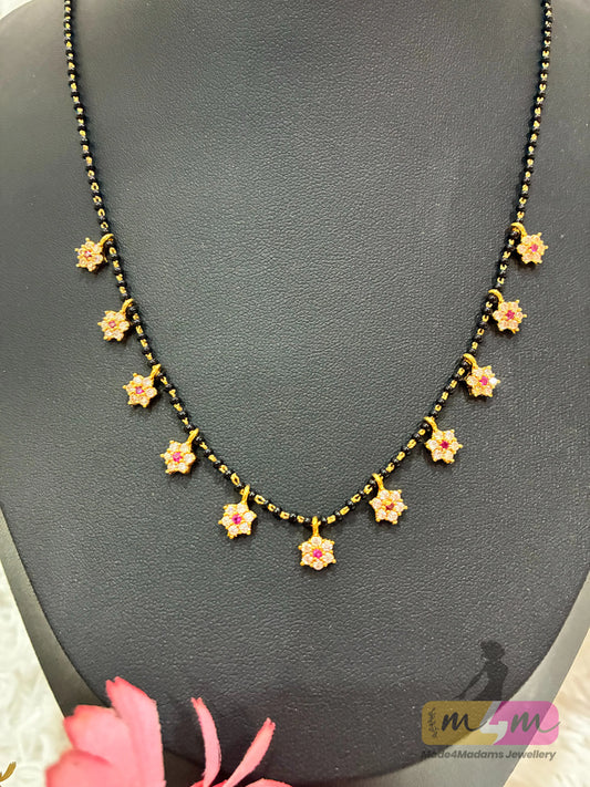 AD Stone-studed Beaded Mangalsutra Made4Madams