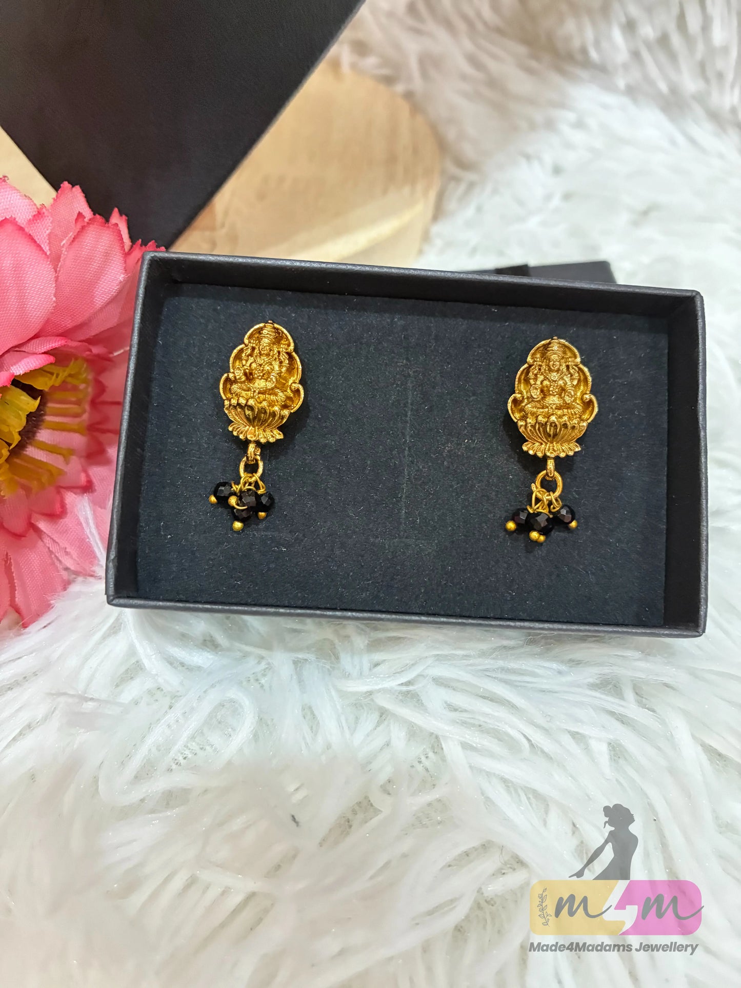 Micro Gold Plated Lakshmi Pendant 2 layered Mangalsutra Set Made4Madams
