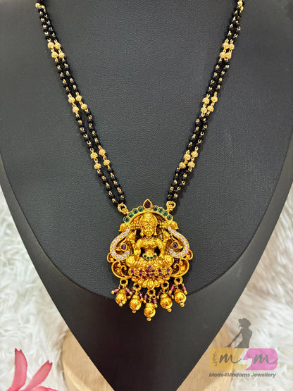 Two-Layered Mangalsutra with Goddess lakshmi pendant Made4Madams