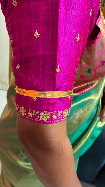Traditional Telangana Hand Patti (Dhande Patti) - Micro Gold Plated | PRE ORDERS Only
