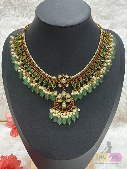 Trending Jadau Kundan necklace Set Made4Madams