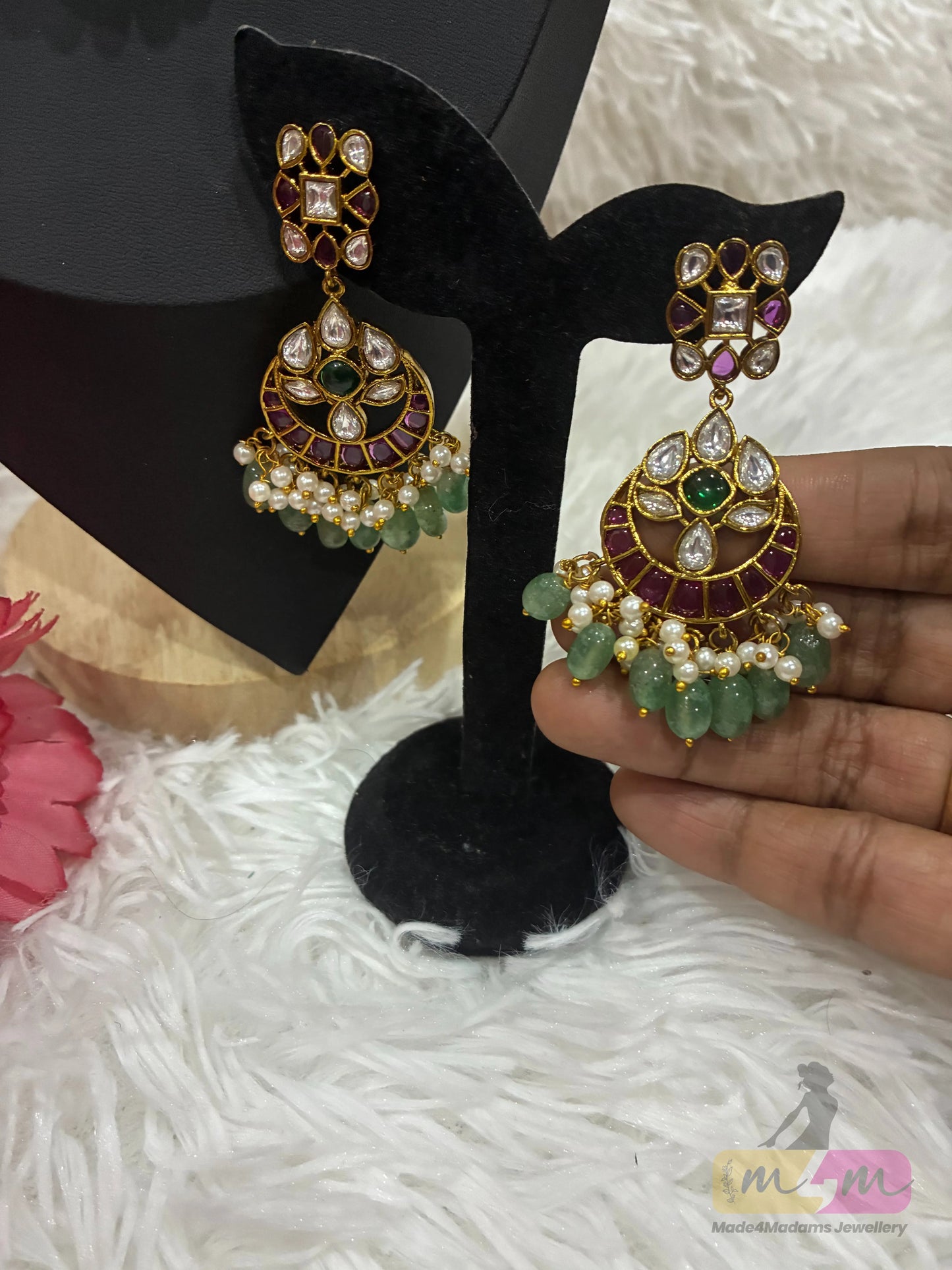 Trending Jadau Kundan necklace Set Made4Madams