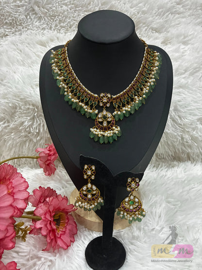 Trending Jadau Kundan necklace Set Made4Madams