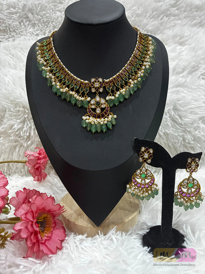 Trending Jadau Kundan necklace Set Made4Madams