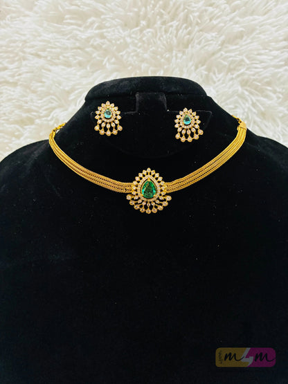 Gold Plated Nanu set with Earrings Made4Madams
