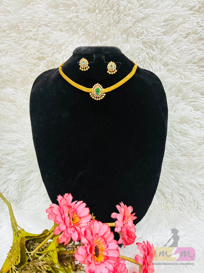 Gold Plated Nanu set with Earrings Made4Madams