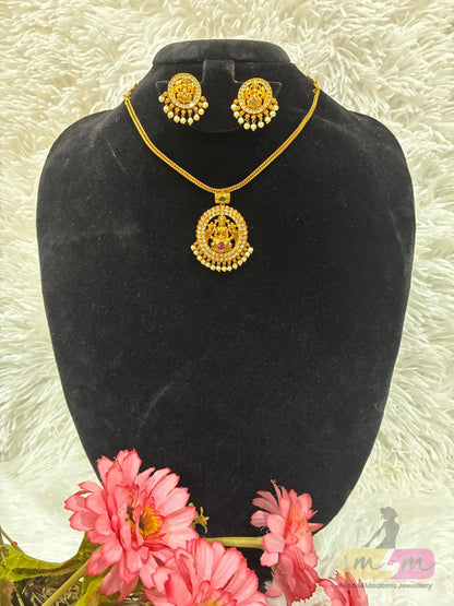 God Motif Nanu Patti Necklace with Earrings Made4Madams