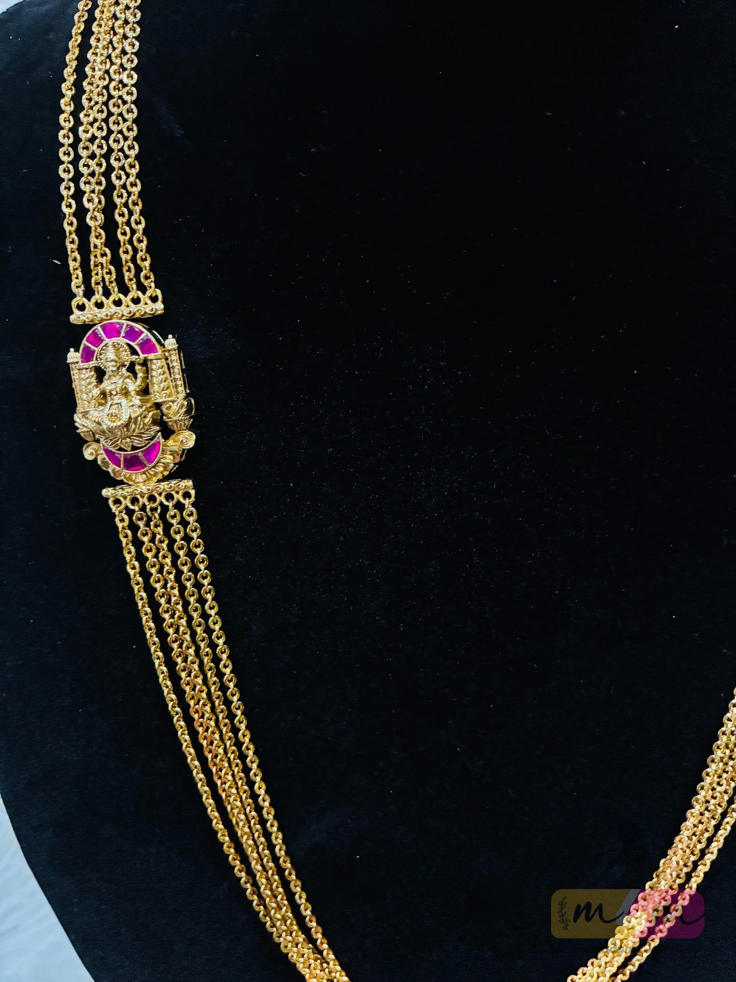 Necklace - 5 Lines Chandraharam Made4Madams