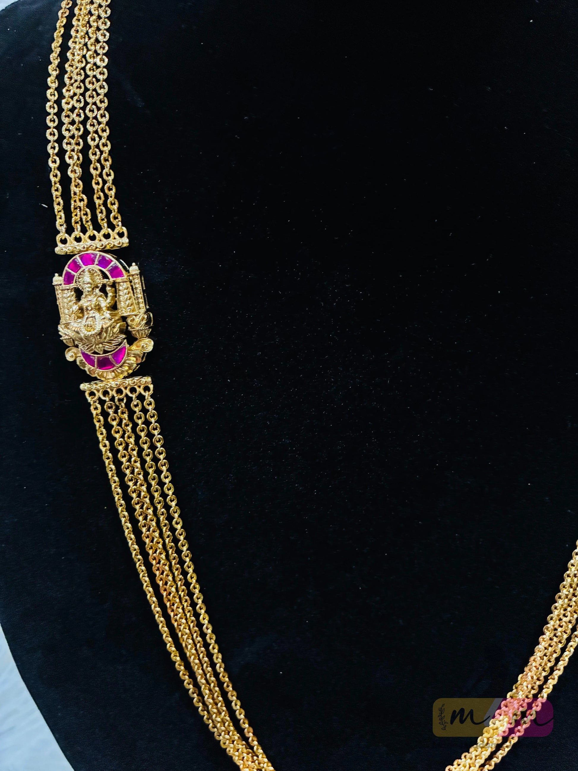 Necklace - 5 Lines Chandraharam Made4Madams
