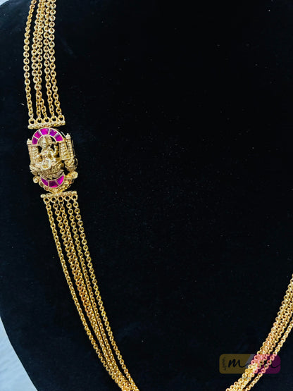 Necklace - 5 Lines Chandraharam Made4Madams