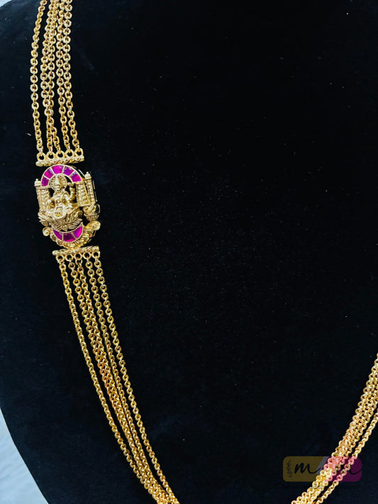 Necklace - 5 Lines Chandraharam Made4Madams