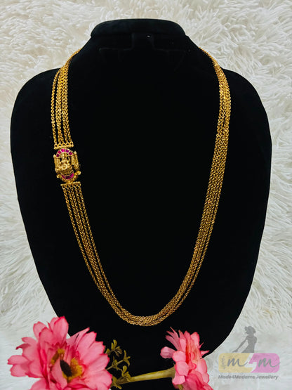 Necklace - 5 Lines Chandraharam Made4Madams