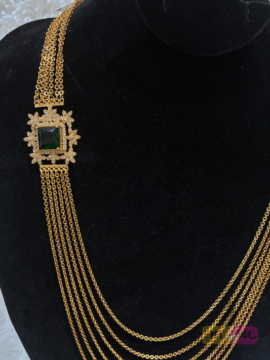 Necklace - 6 Lines Chandraharam Made4Madams